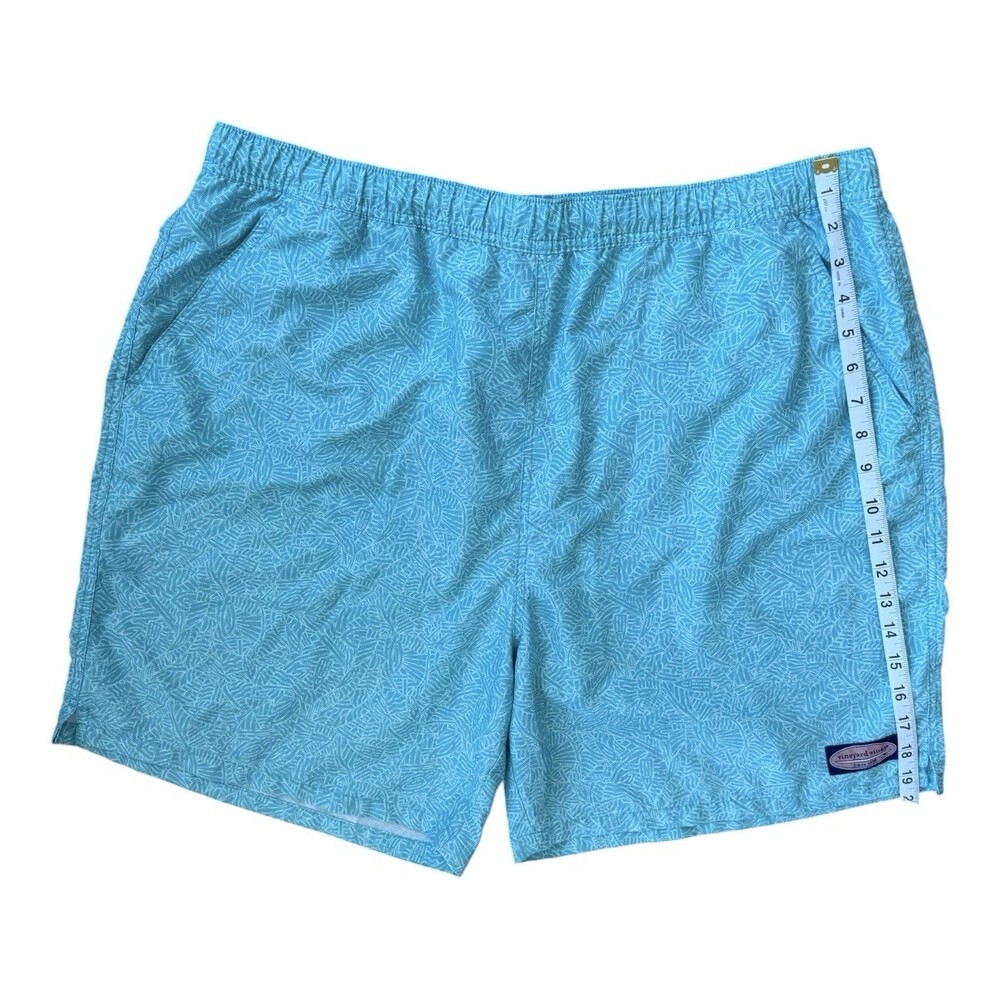 Vineyard Vines Men’s XL Swim Trunks Turquoise Blue Geometric Print - Picture 7 of 9